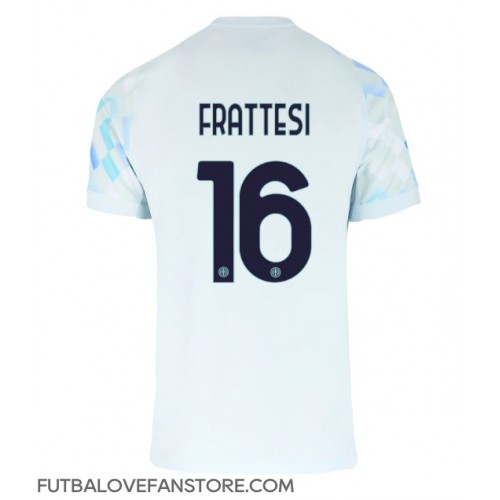 Inter Milan Davide Frattesi #16 Vonkajší futbalový dres 2025-26 Krátky Rukáv Inter Milan Davide Frattesi #16 Vonkajší futbalový dres 2025-26 Krátky Rukáv
